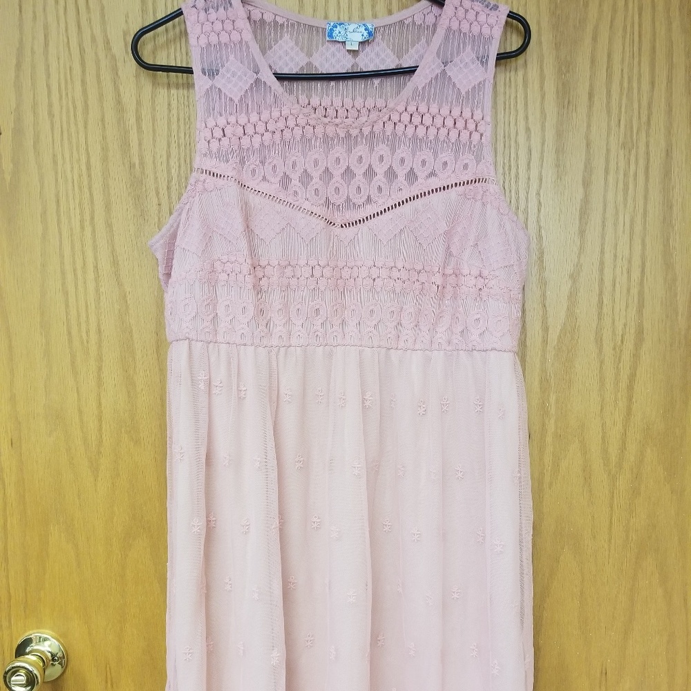 Pink lace dress